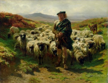 羊飼い Painting - ローザ・ボヌール ハイランド・シェパード